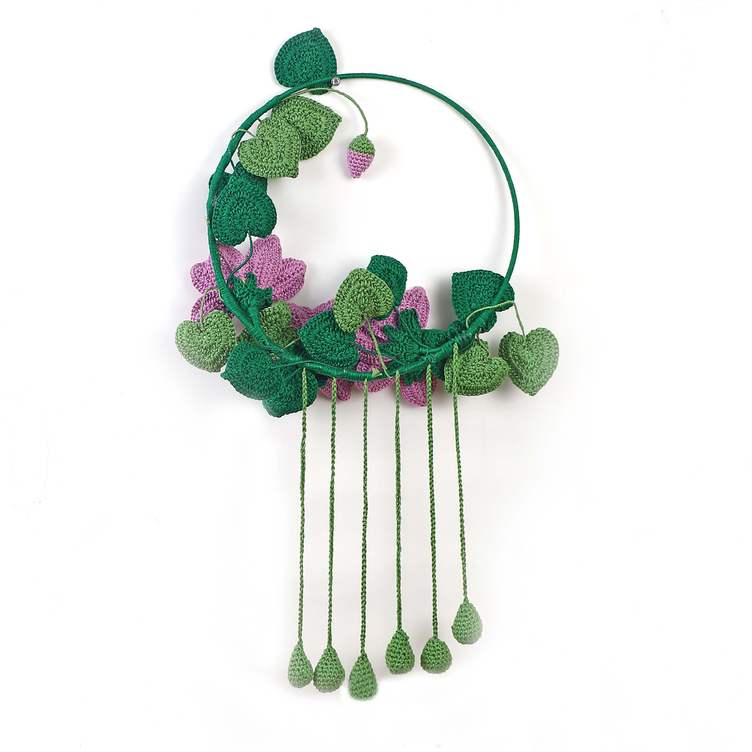 Lavender Bloom Handmade Crochet Wall Hanging