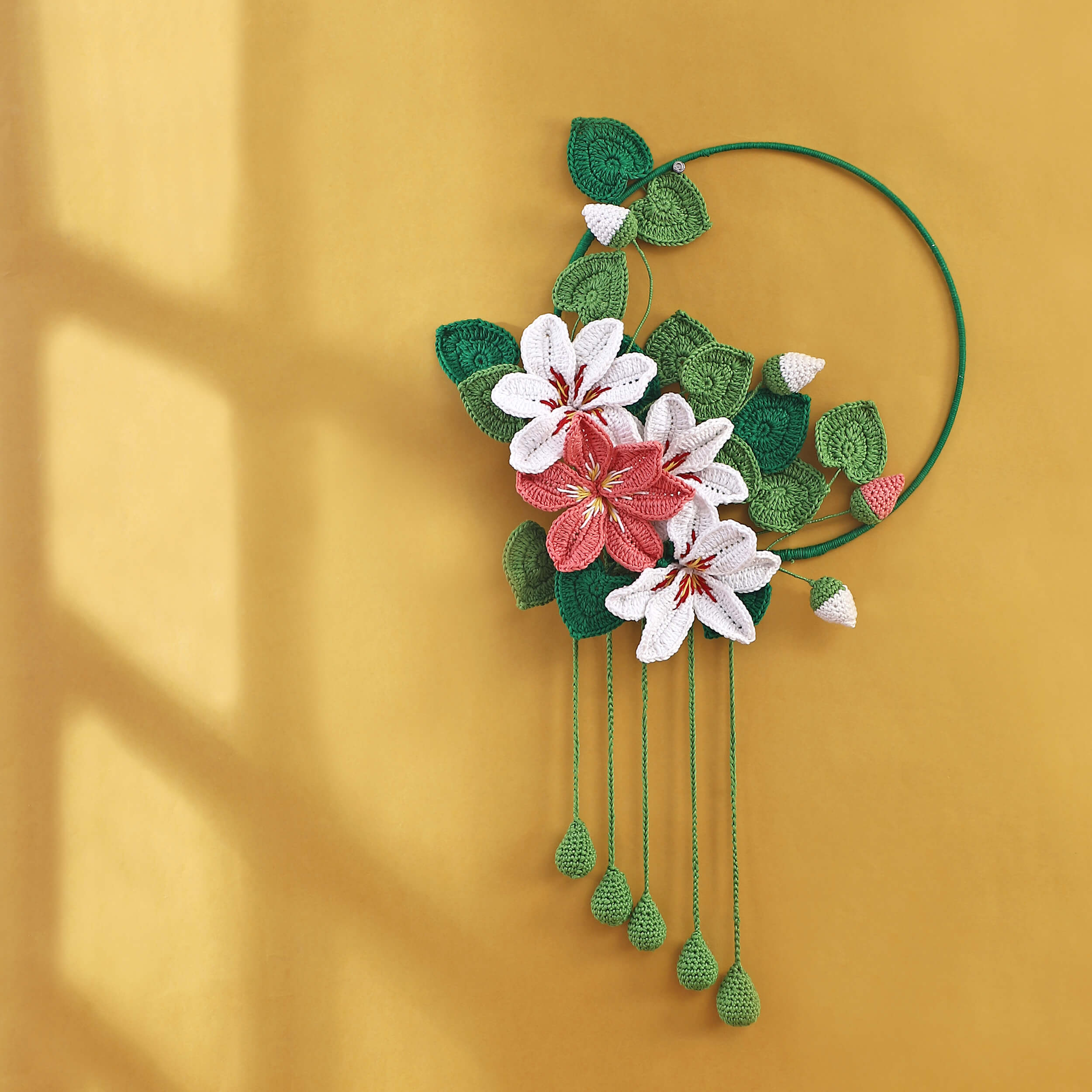 Lily Garden Handmade Crochet Wall Hanging