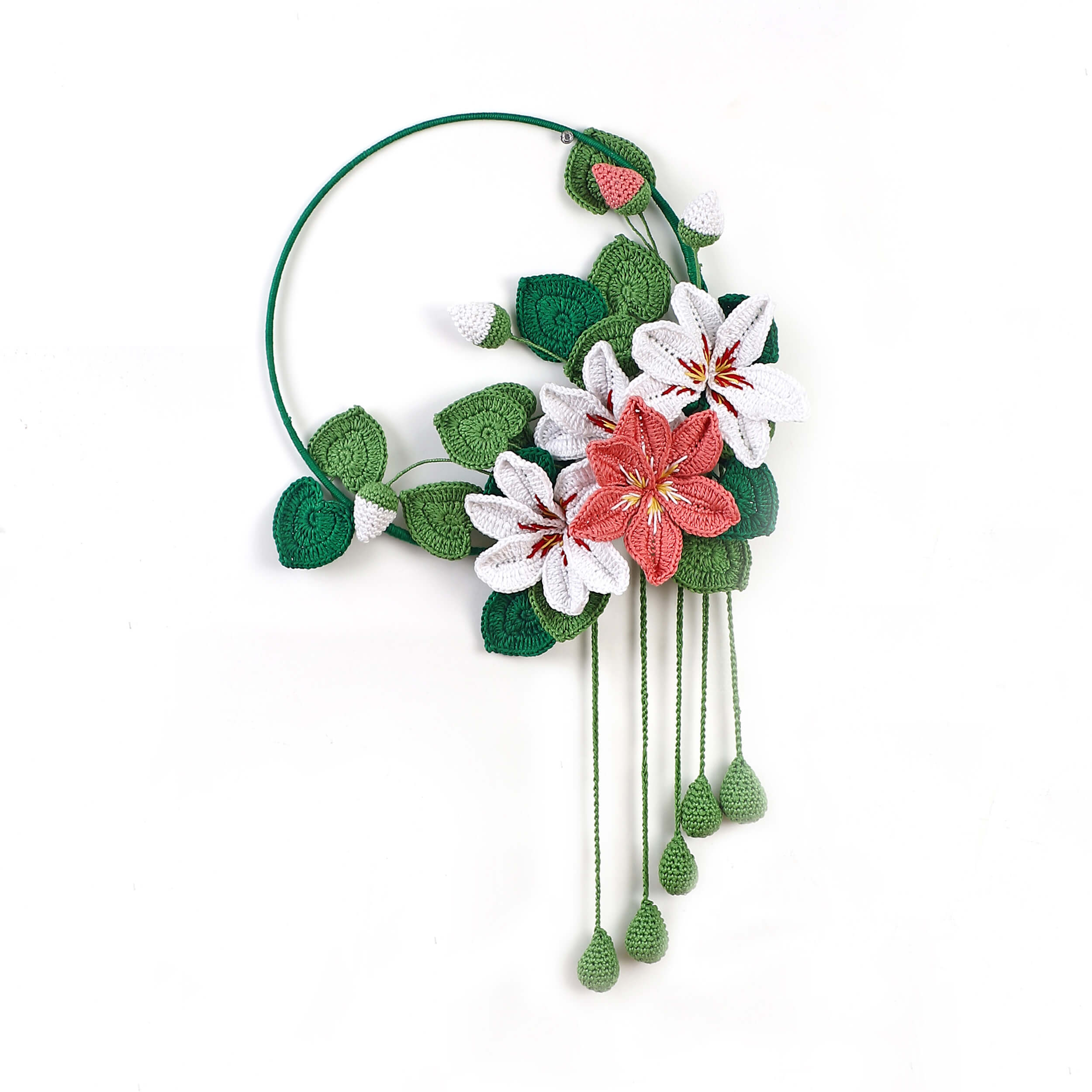 Lily Garden Handmade Crochet Wall Hanging