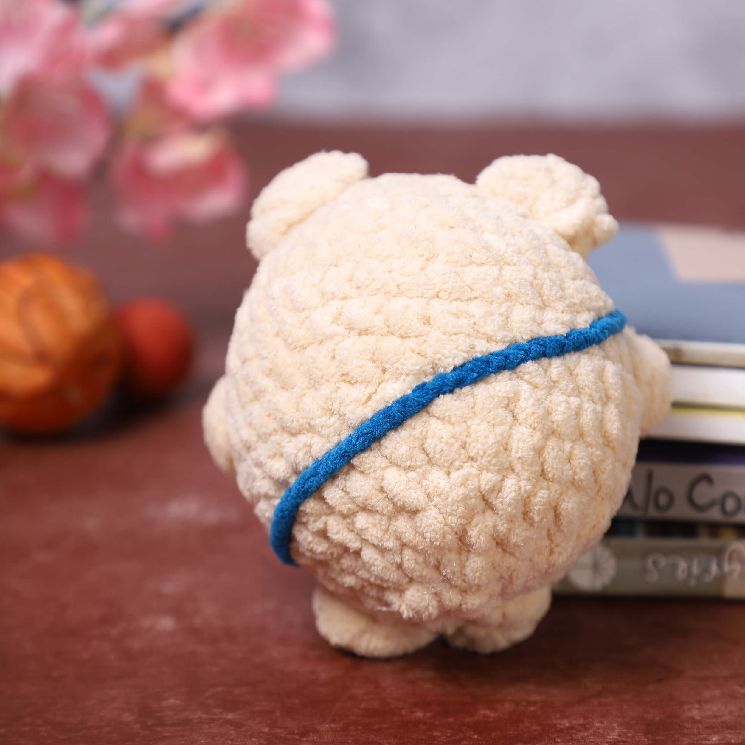 Handmade Amigurumi Plush Chubby Bear Toy - Cream