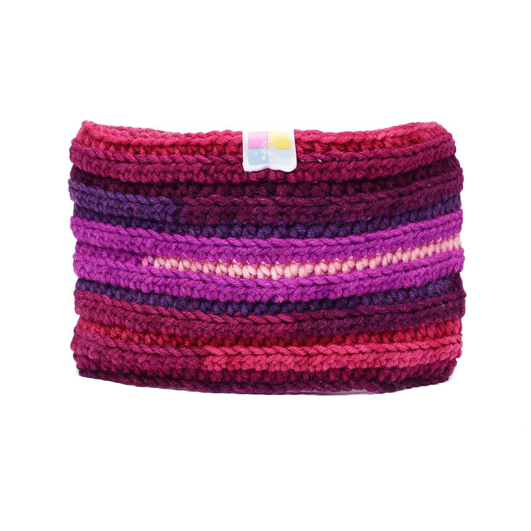 Handmade Crochet Crossover Headband - Multicolor - 10774