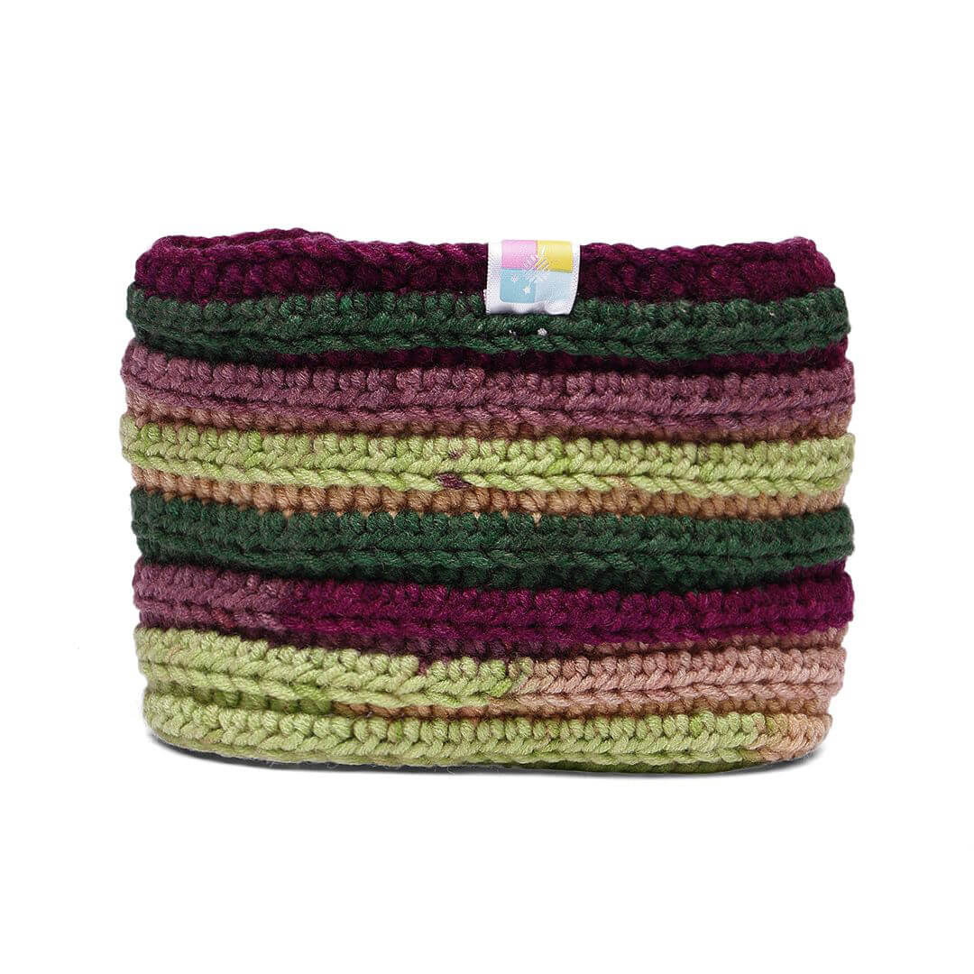 Handmade Crochet Crossover Headband - Multicolor - 10777