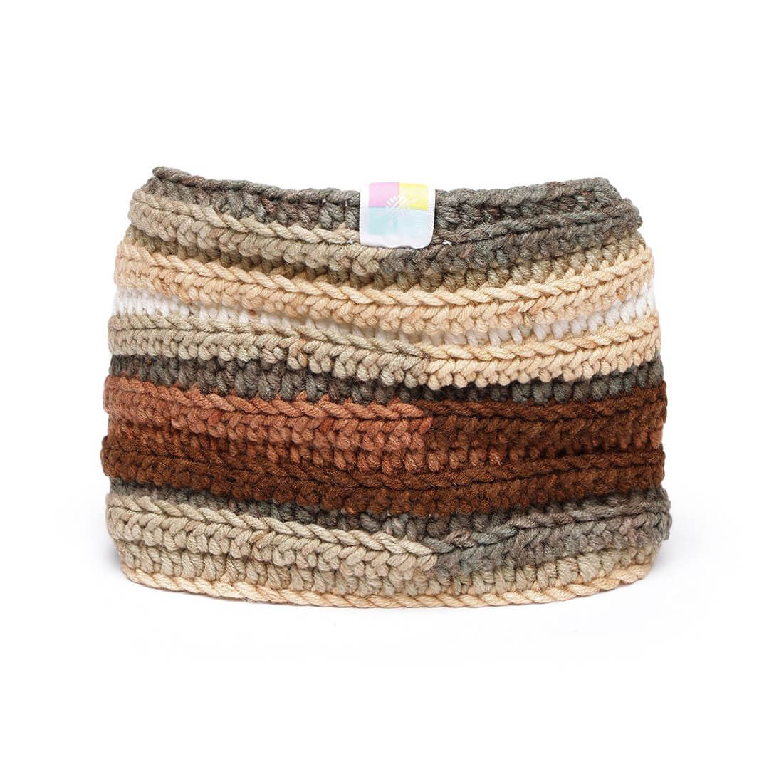 Handmade Crochet Crossover Headband - Multicolor - 10778