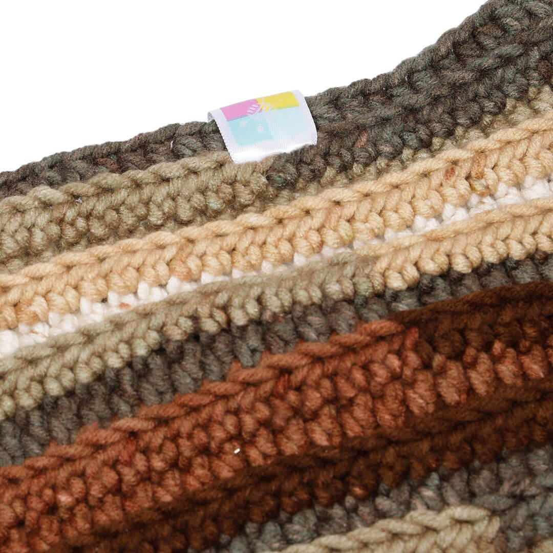 Handmade Crochet Crossover Headband - Multicolor - 10778