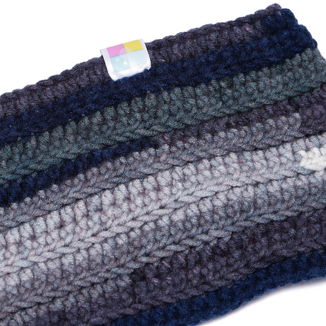 Handmade Crochet Crossover Headband - Multicolor - 10779
