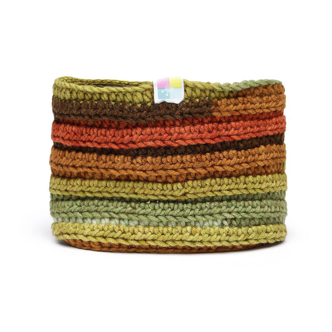 Handmade Crochet Crossover Headband - Multicolor - 10780