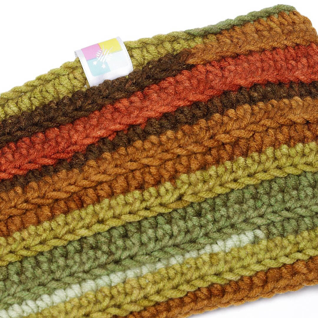 Handmade Crochet Crossover Headband - Multicolor - 10780