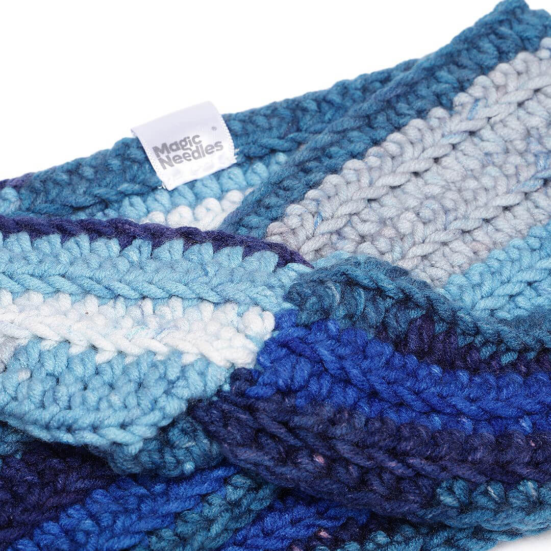Handmade Crochet Crossover Headband - Multicolor - 10781
