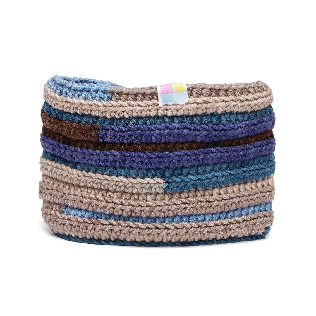 Handmade Crochet Crossover Headband - Multicolor - 10782