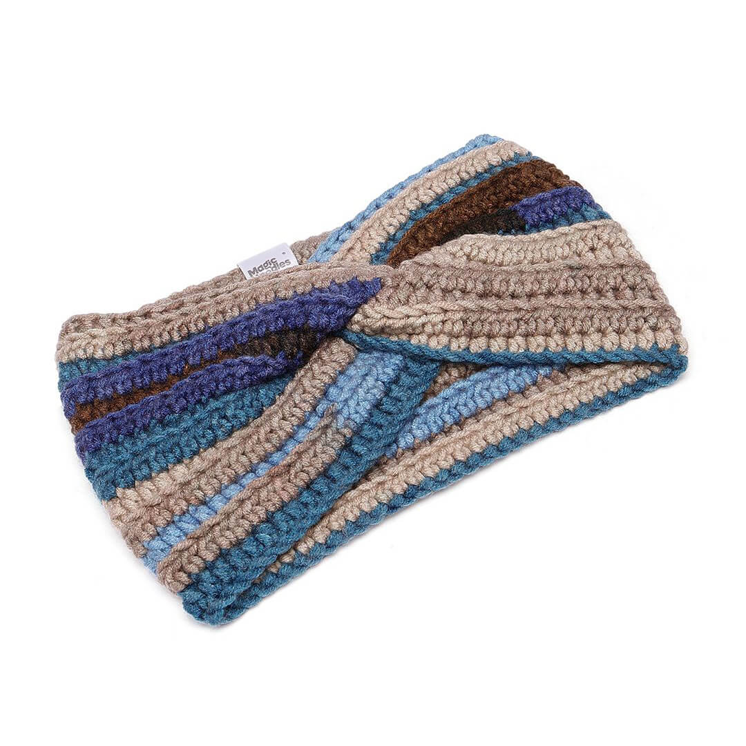 Handmade Crochet Crossover Headband - Multicolor - 10782