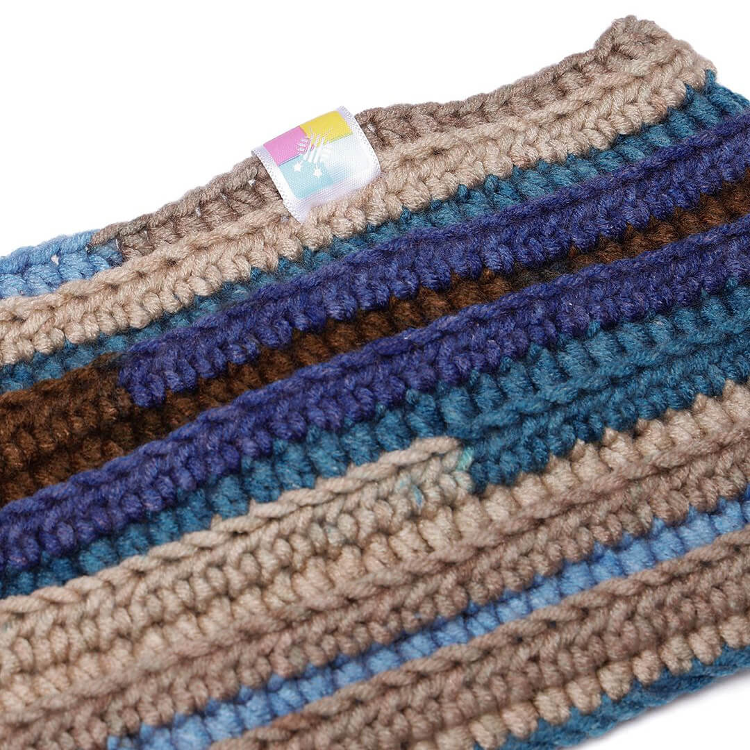 Handmade Crochet Crossover Headband - Multicolor - 10782