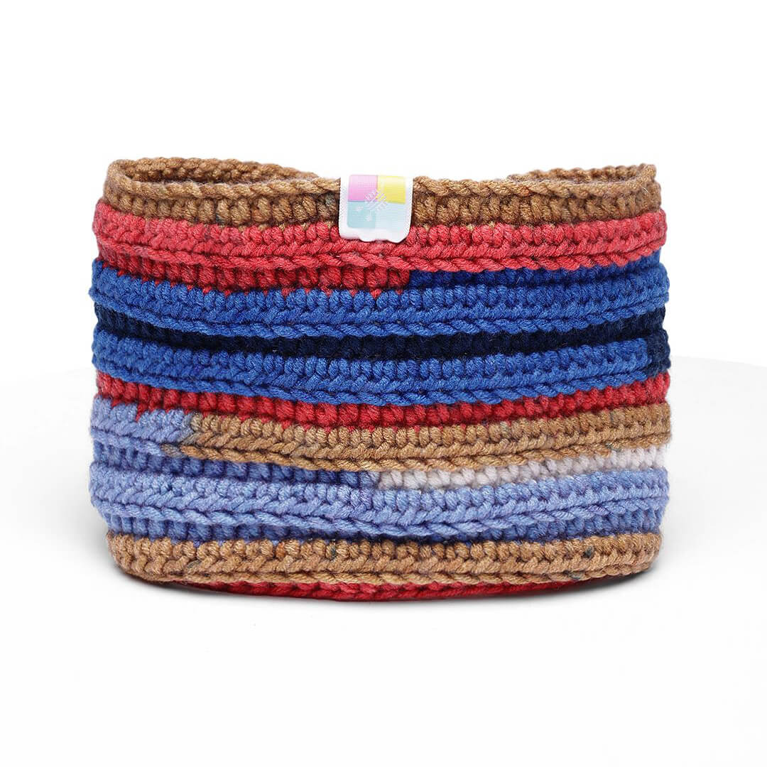 Handmade Crochet Crossover Headband - Multicolor - 10783