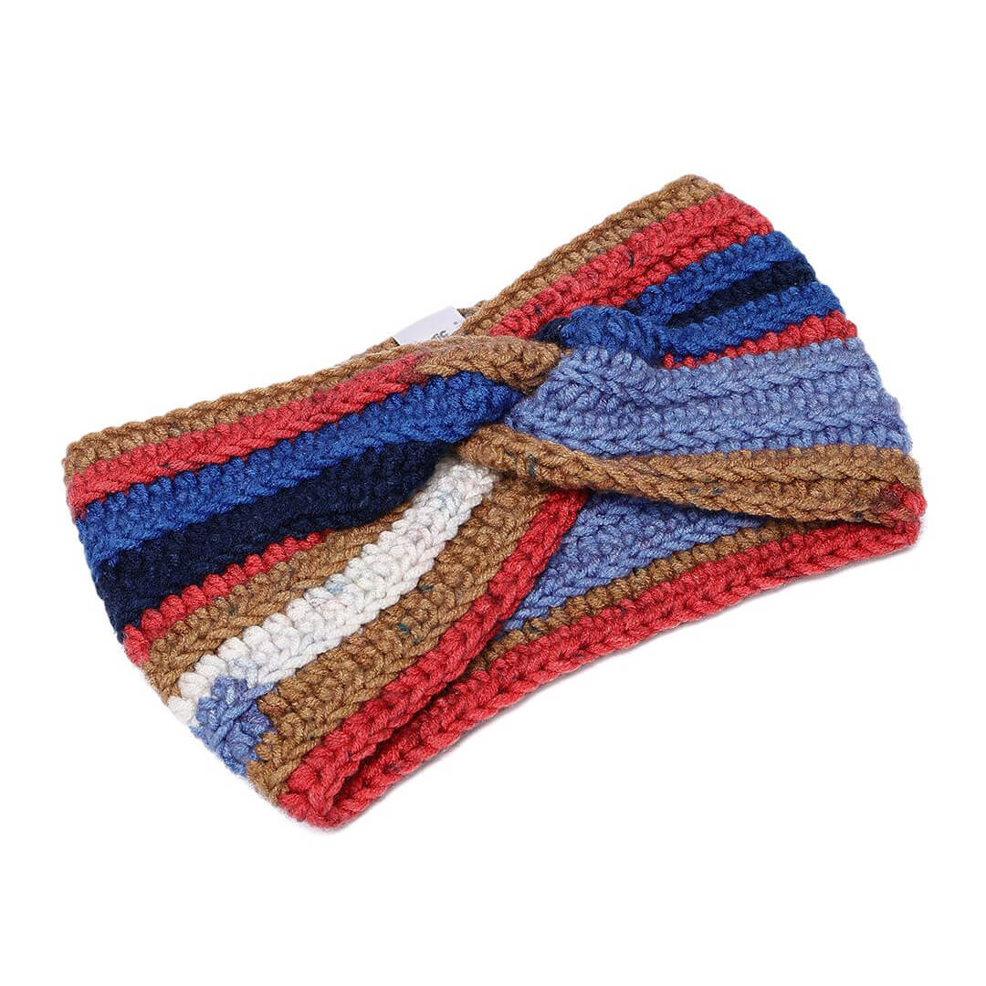 Handmade Crochet Crossover Headband - Multicolor - 10783