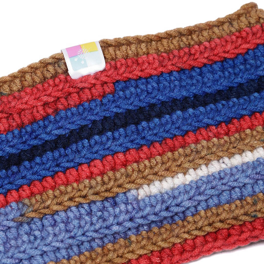 Handmade Crochet Crossover Headband - Multicolor - 10783