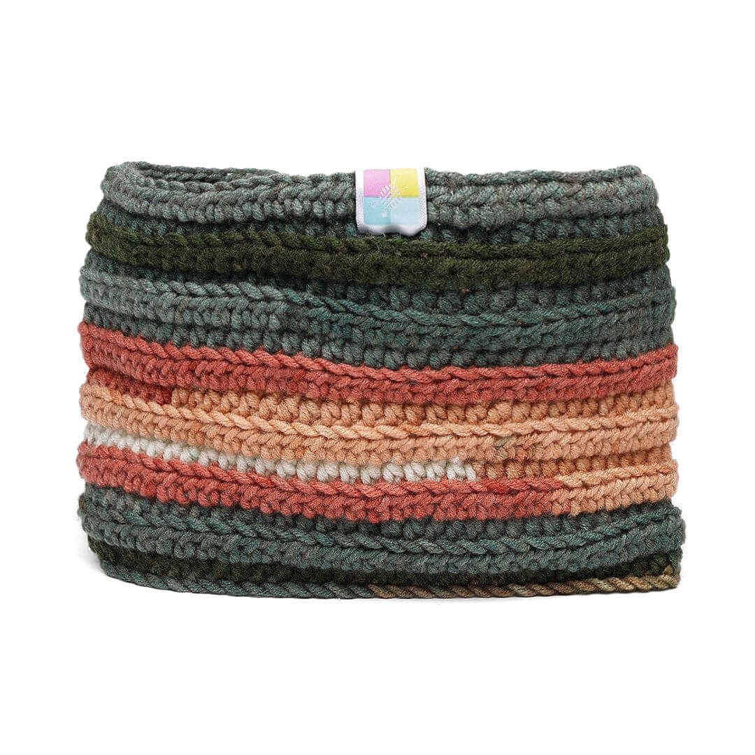 Handmade Crochet Crossover Headband - Multicolor - 10784