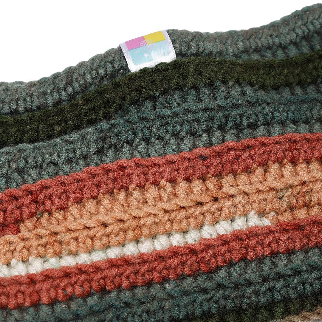 Handmade Crochet Crossover Headband - Multicolor - 10784