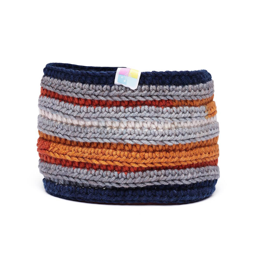 Handmade Crochet Crossover Headband - Multicolor - 10785