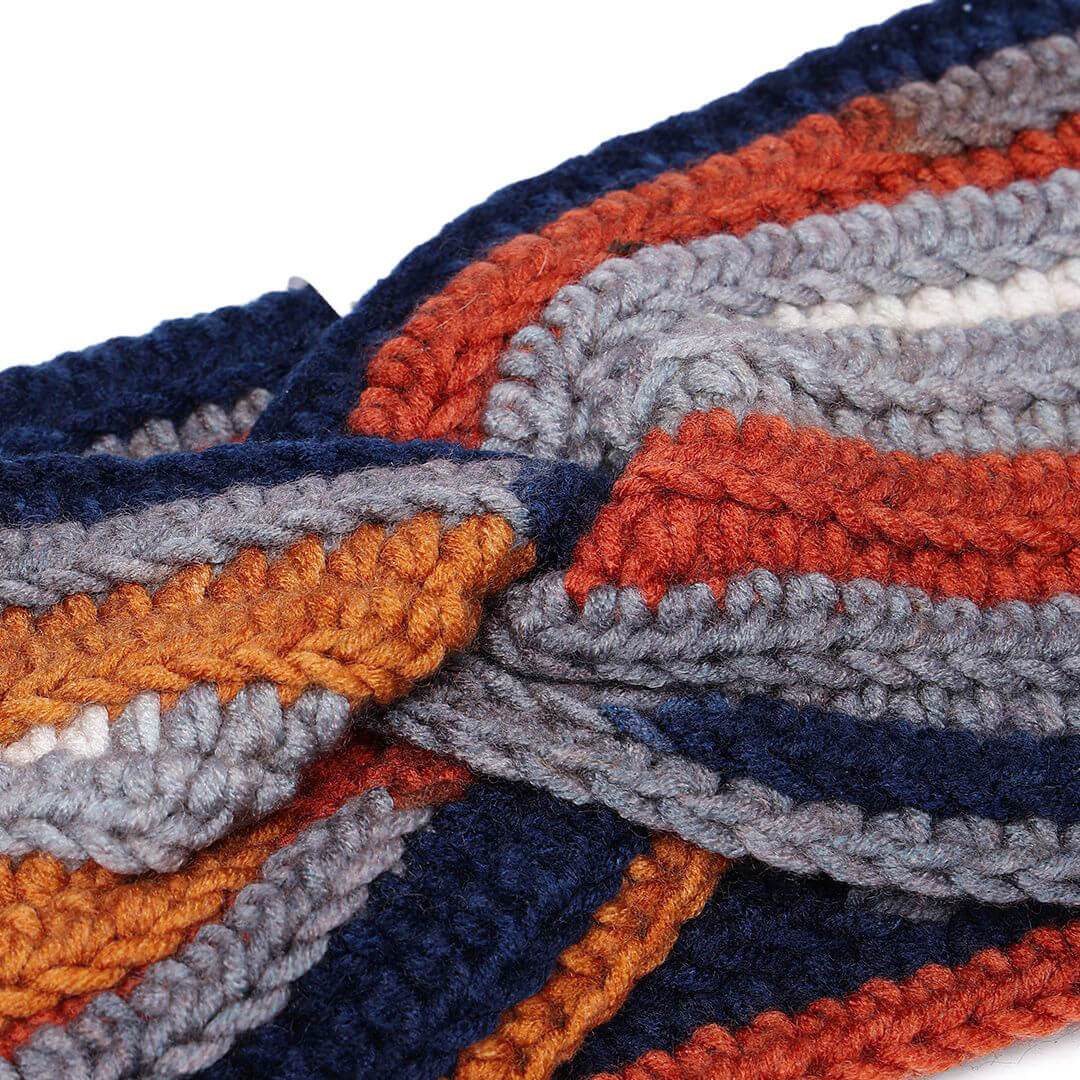 Handmade Crochet Crossover Headband - Multicolor - 10785