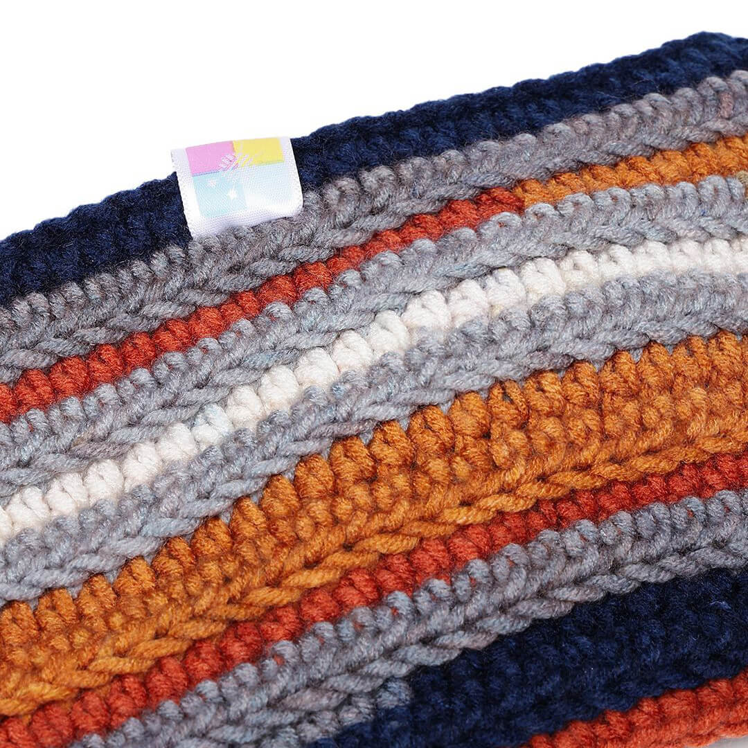 Handmade Crochet Crossover Headband - Multicolor - 10785