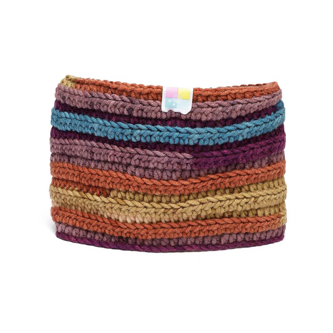 Handmade Crochet Crossover Headband - Multicolor - 10787