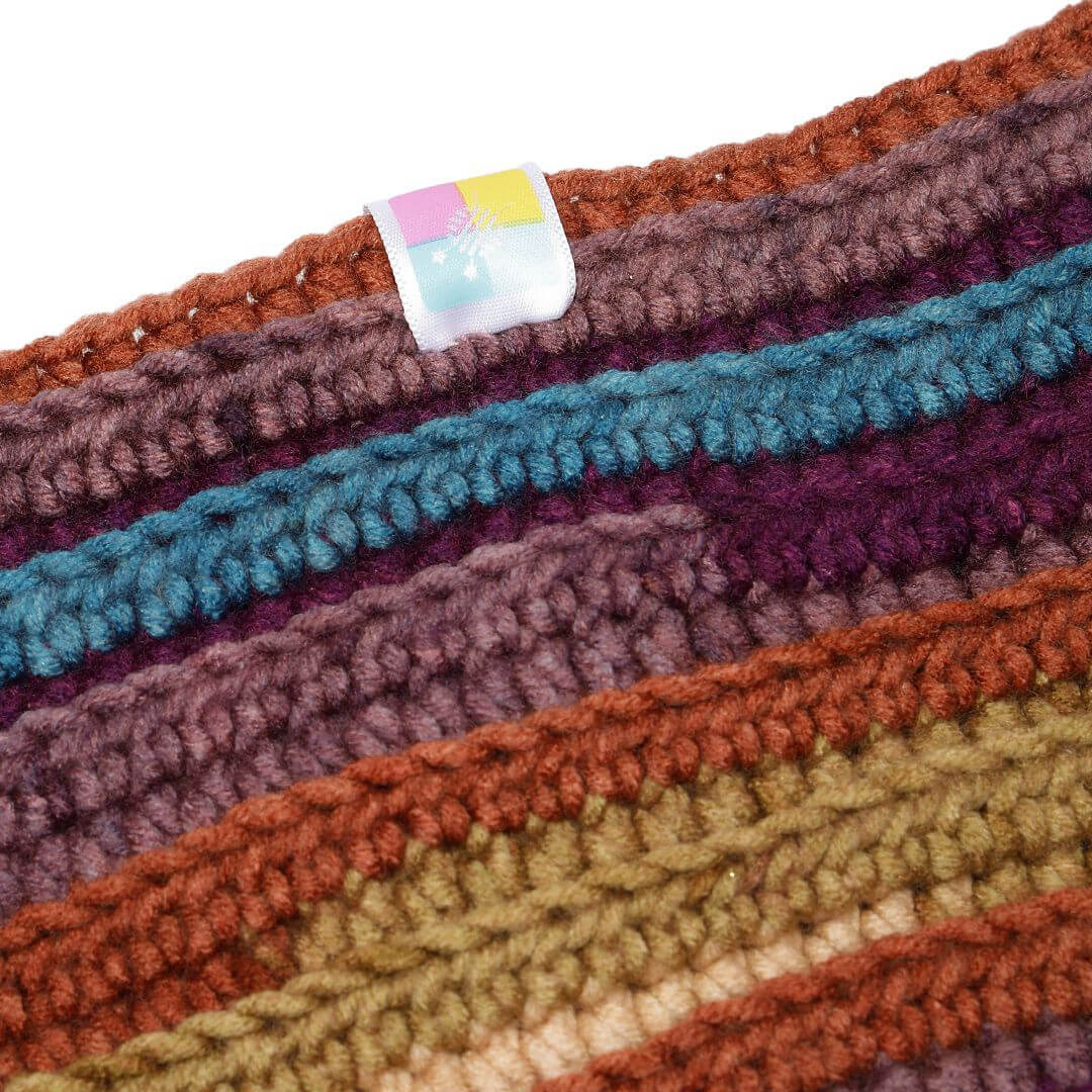 Handmade Crochet Crossover Headband - Multicolor - 10787
