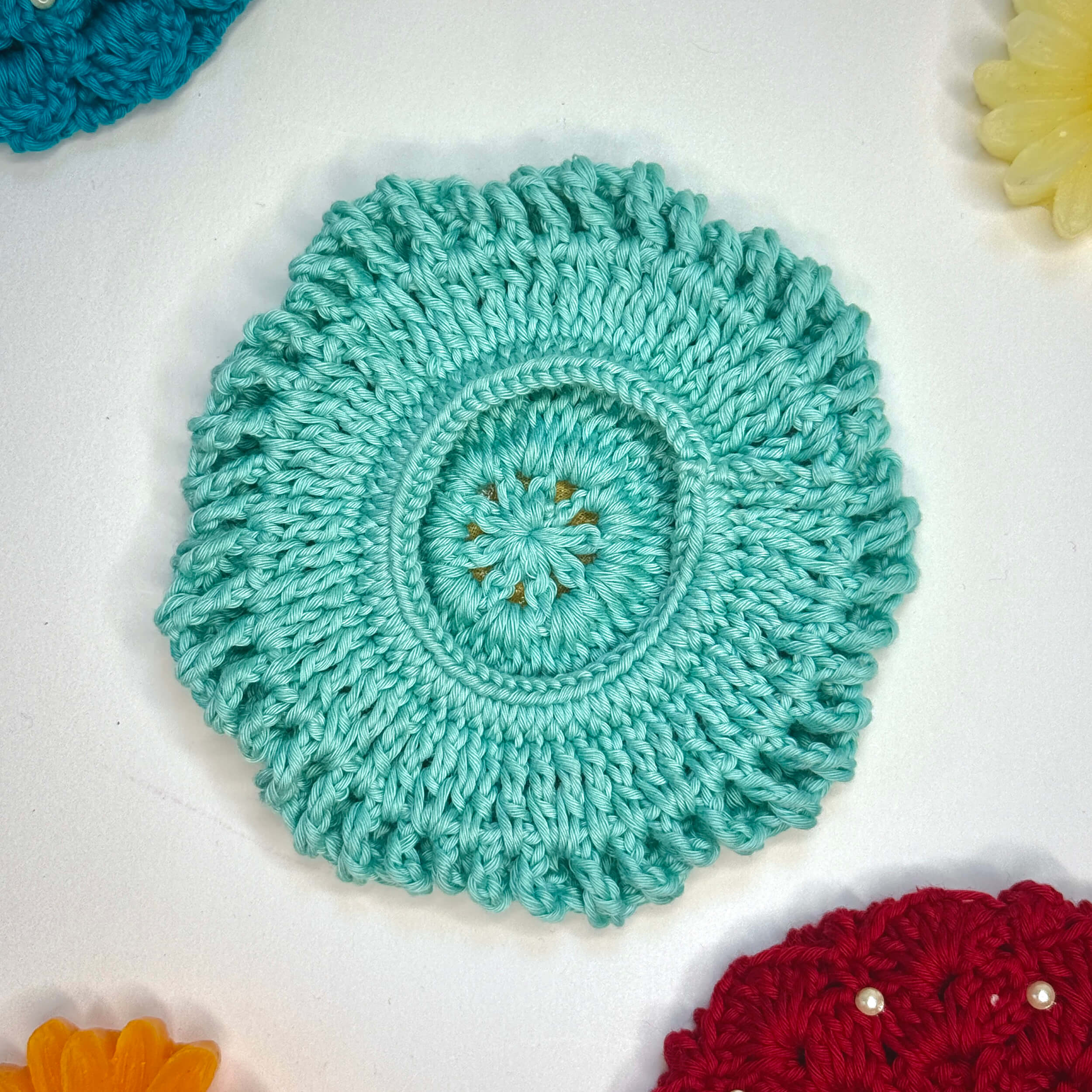 Handmade Crochet Juda / Hair Bun Cover for Women - Sea Green