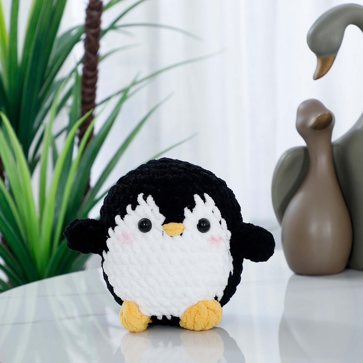 Handmade Amigurumi Penguin Plush Toy - Black