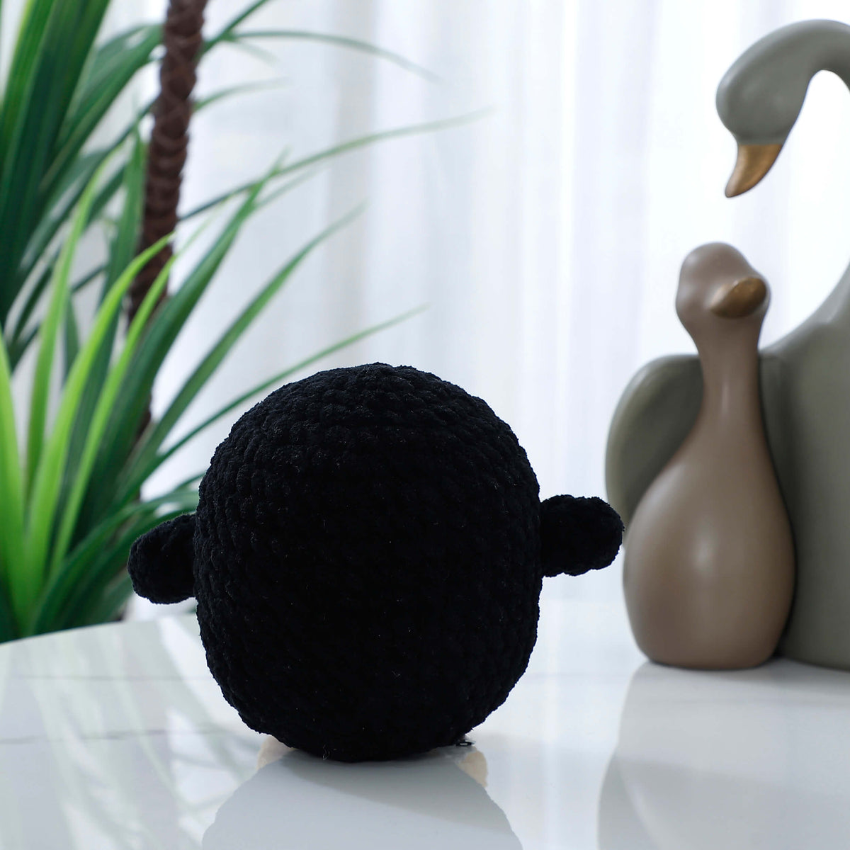 Handmade Amigurumi Penguin Plush Toy - Black