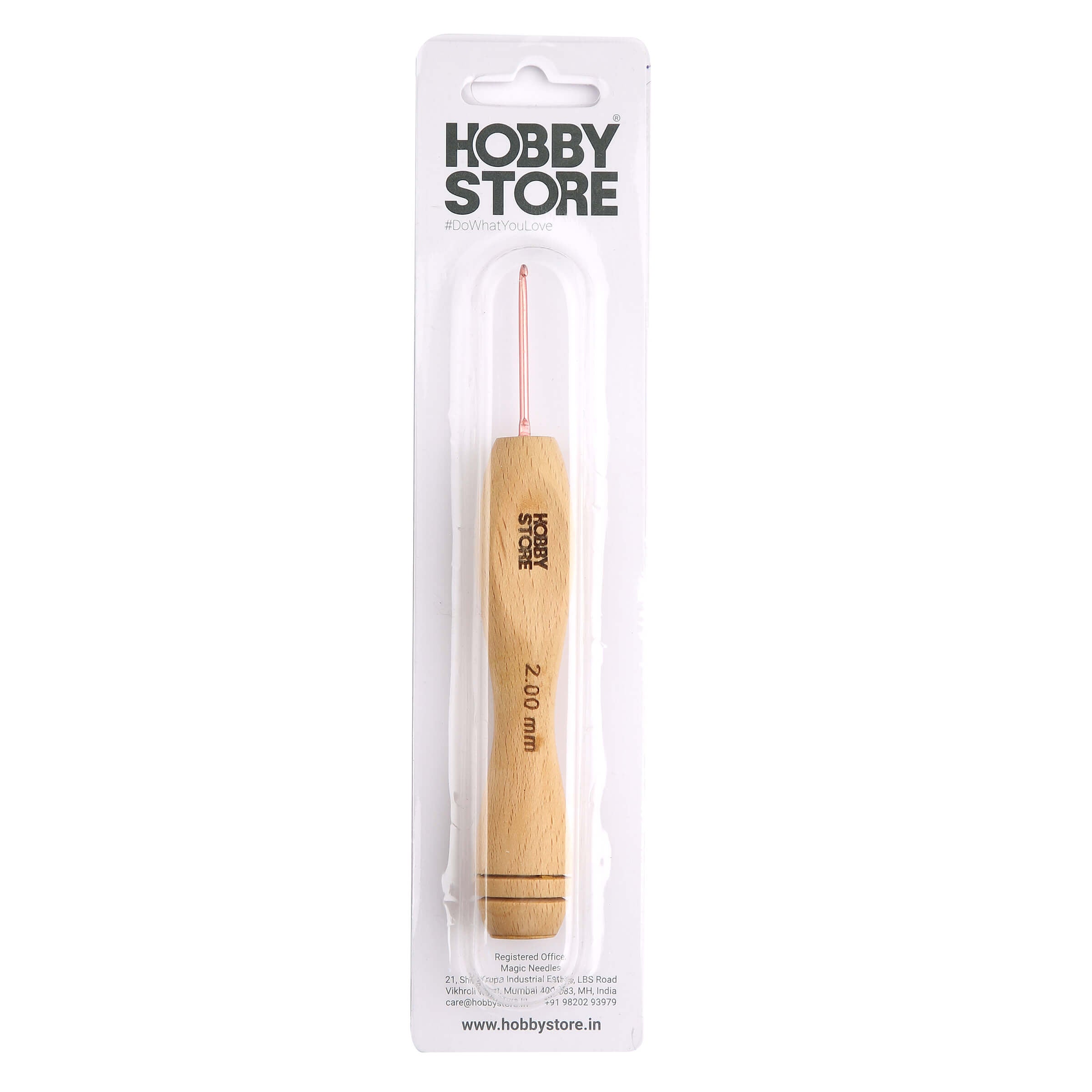 Aluminium Crochet Hook with Wood Handle by Hobby Store