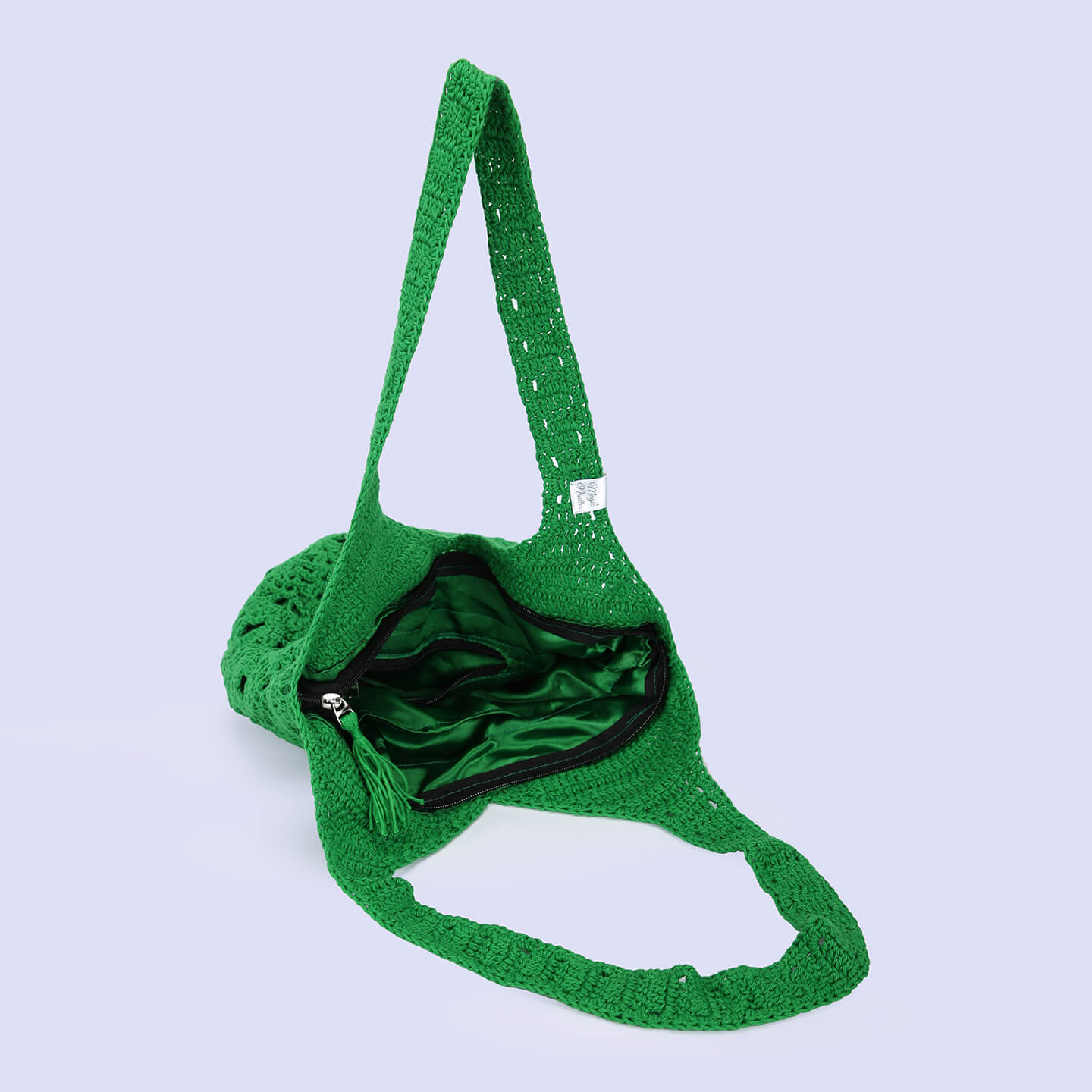 Handmade Crochet Market Bag - Green 2688