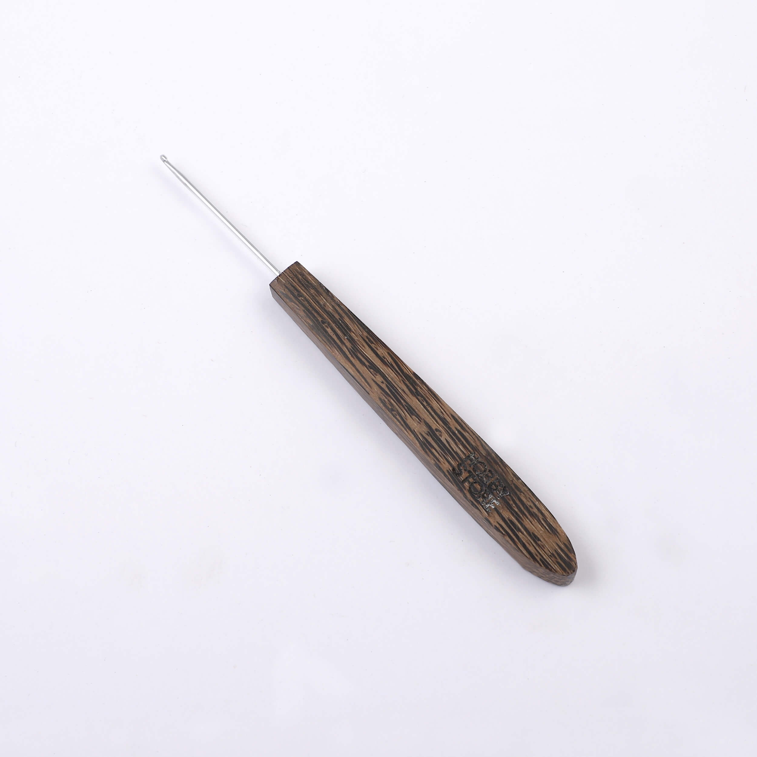 Aluminium Crochet Hook with Palm Wood Handle by Hobby Store - 2 mm