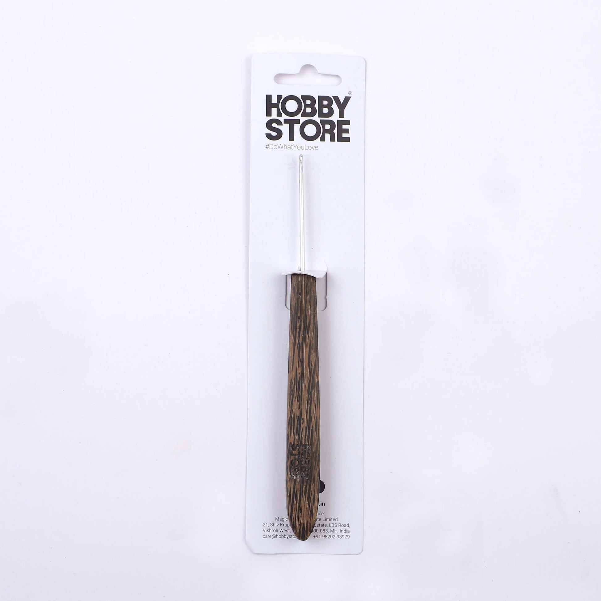 Aluminium Crochet Hook with Palm Wood Handle by Hobby Store - 2 mm
