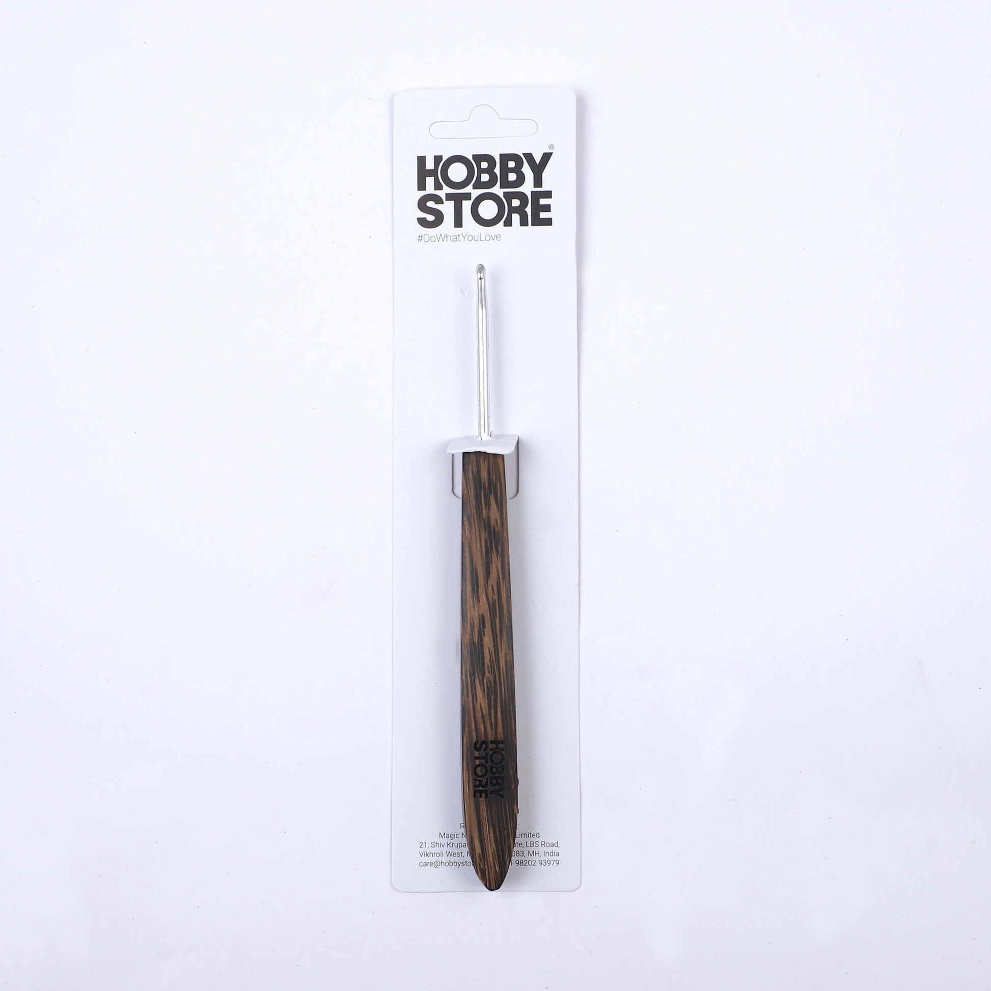 Aluminium Crochet Hook with Palm Wood Handle by Hobby Store - 3.5 mm