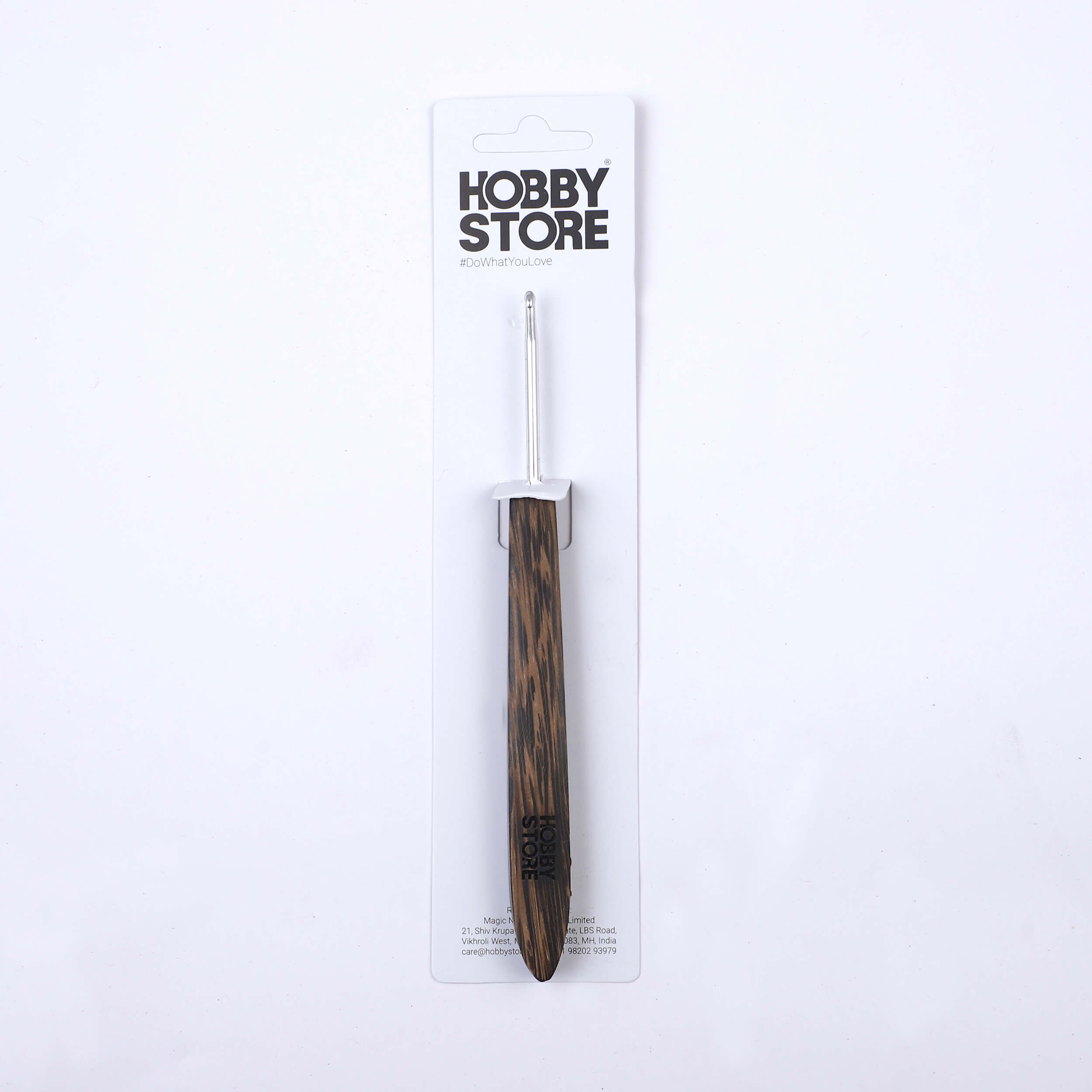 Aluminium Crochet Hook with Palm Wood Handle by Hobby Store - 3.5 mm