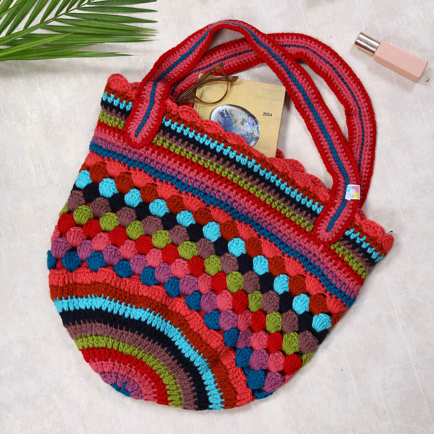 Handmade Crochet Bag - Multi Color 3051