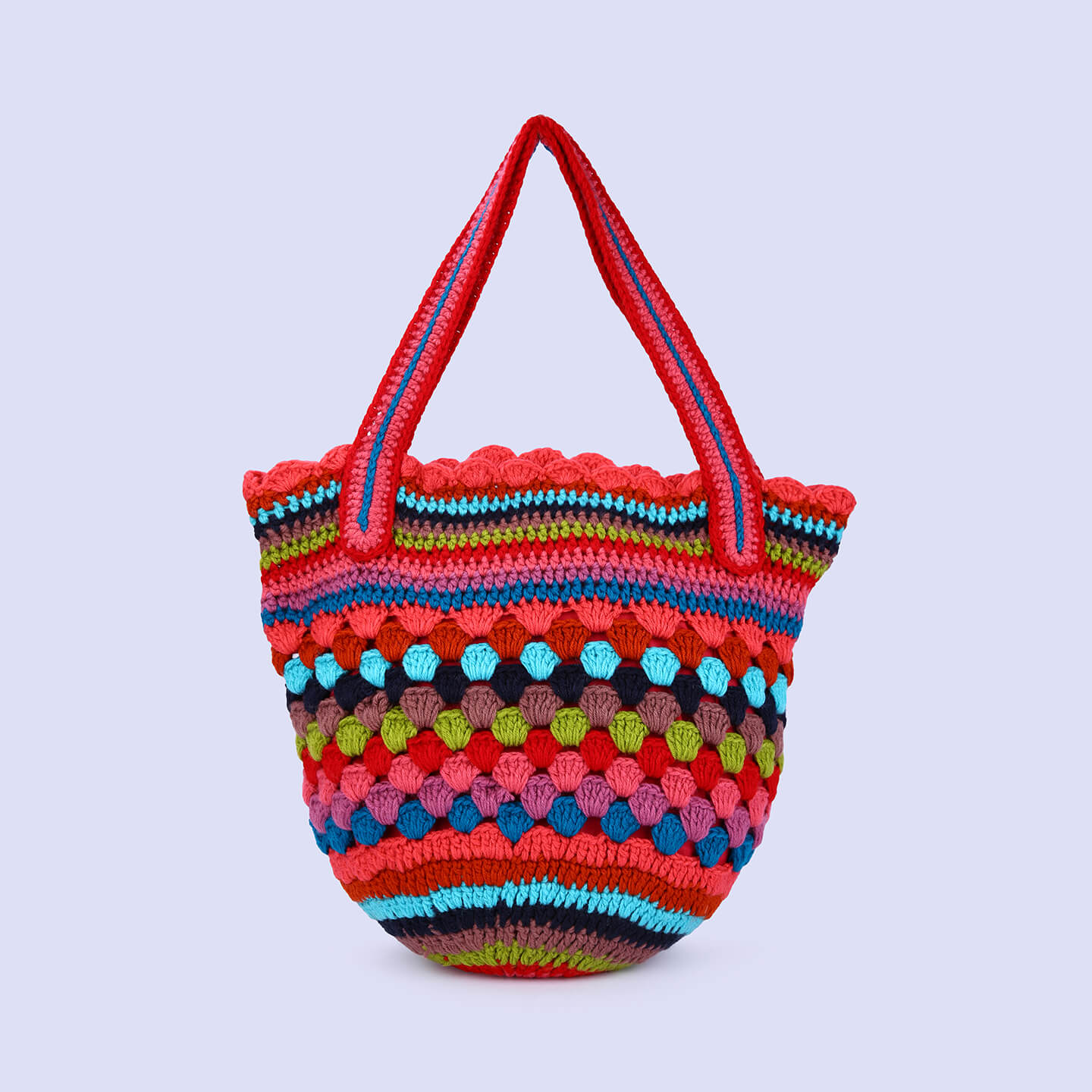 Handmade Crochet Bag - Multi Color 3051
