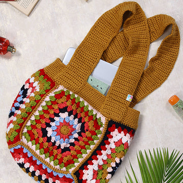 Handmade Crochet Bag - Multi Color 3054