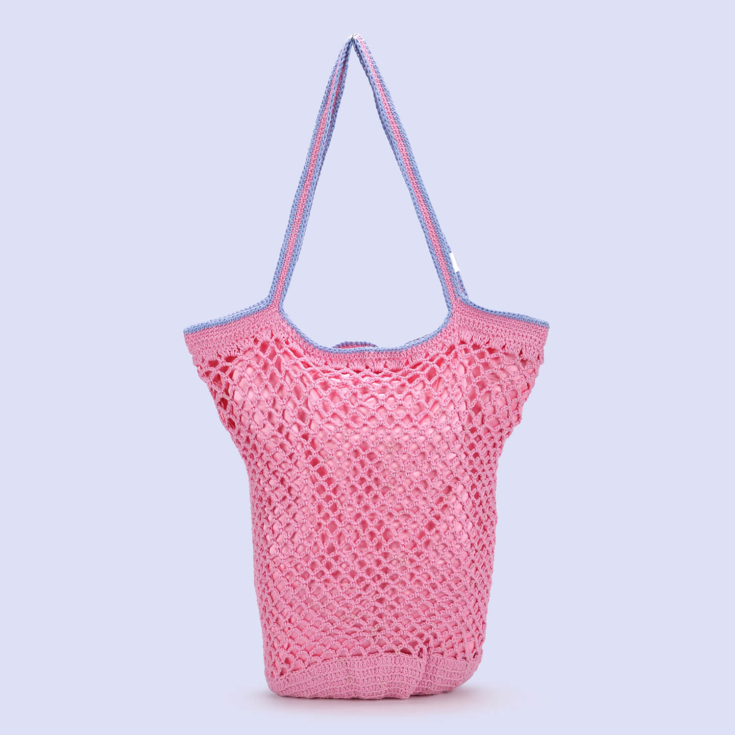 Handmade Crochet Market Bag - Pink 3056