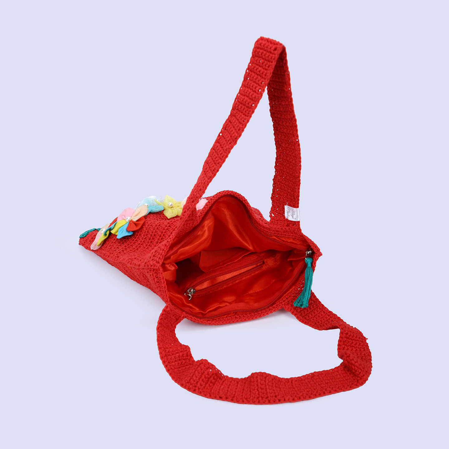 Handmade Crochet Bag - Red 3126