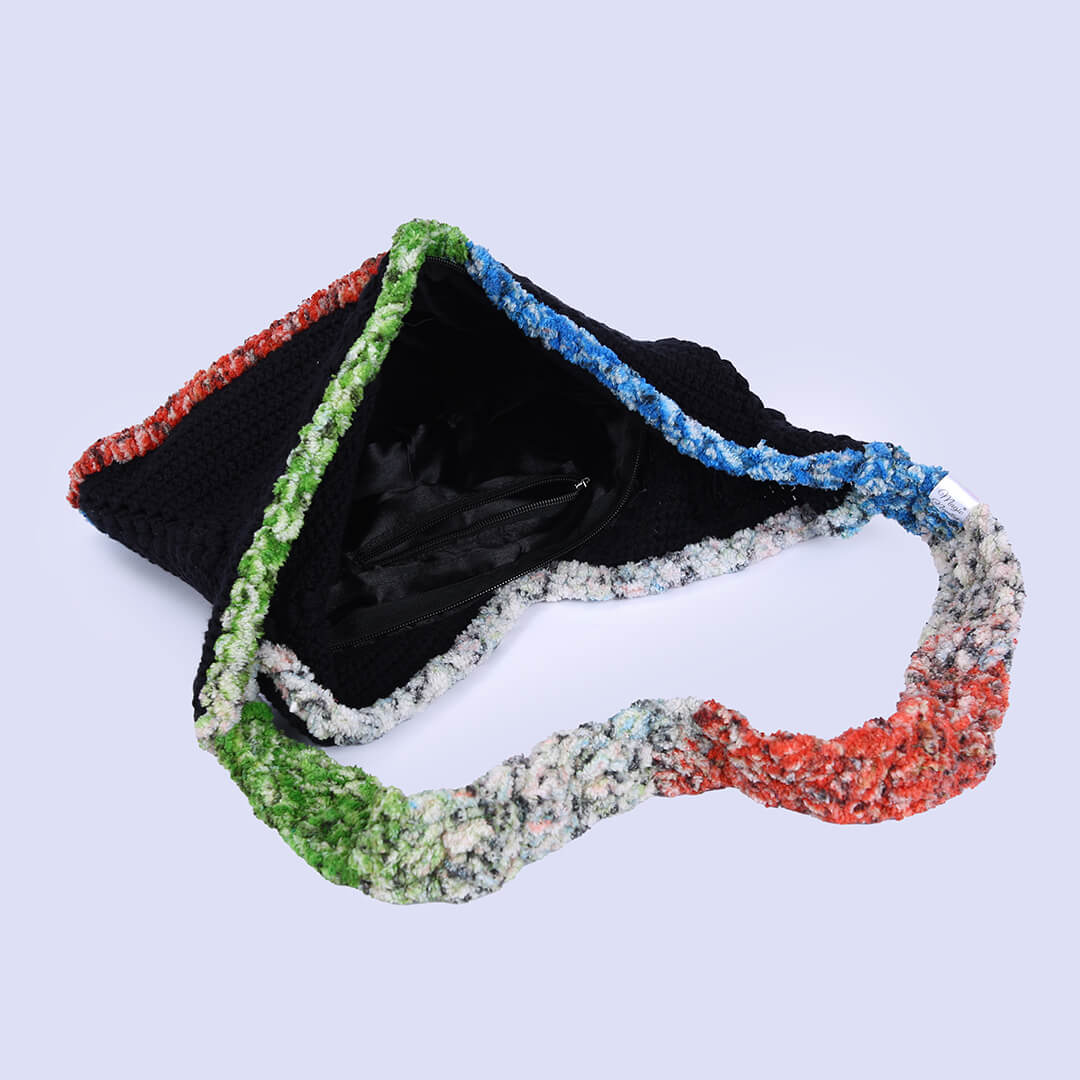 Checkered handbag - Black 3147