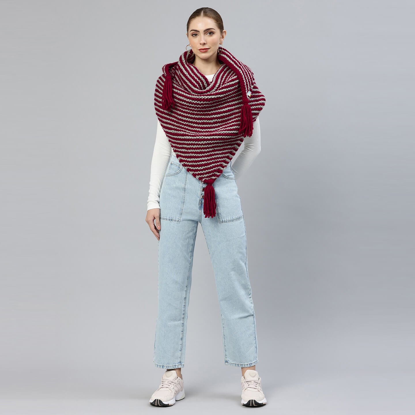 Thick Knitted Shawl Scarf - 3225