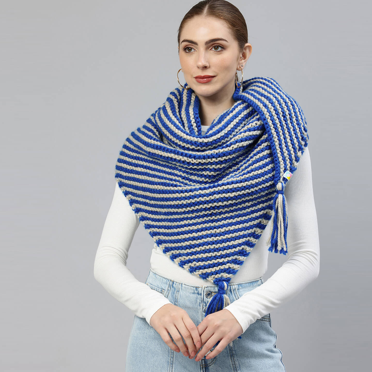 Thick Knitted Shawl Scarf - 3280