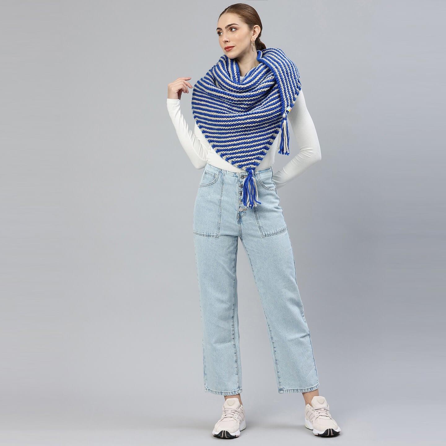 Thick Knitted Shawl Scarf - 3280