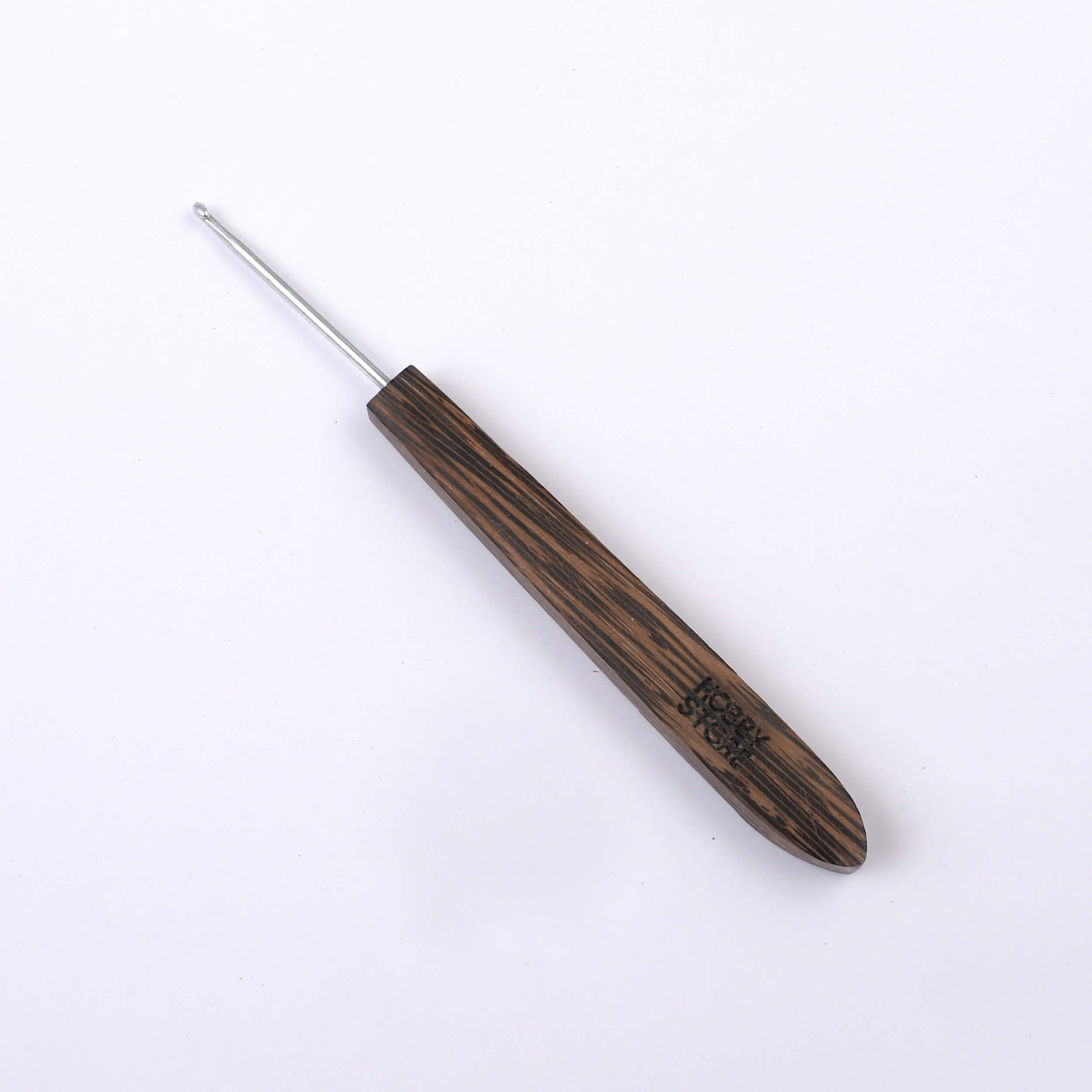 Aluminium Crochet Hook with Palm Wood Handle by Hobby Store - 3 mm
