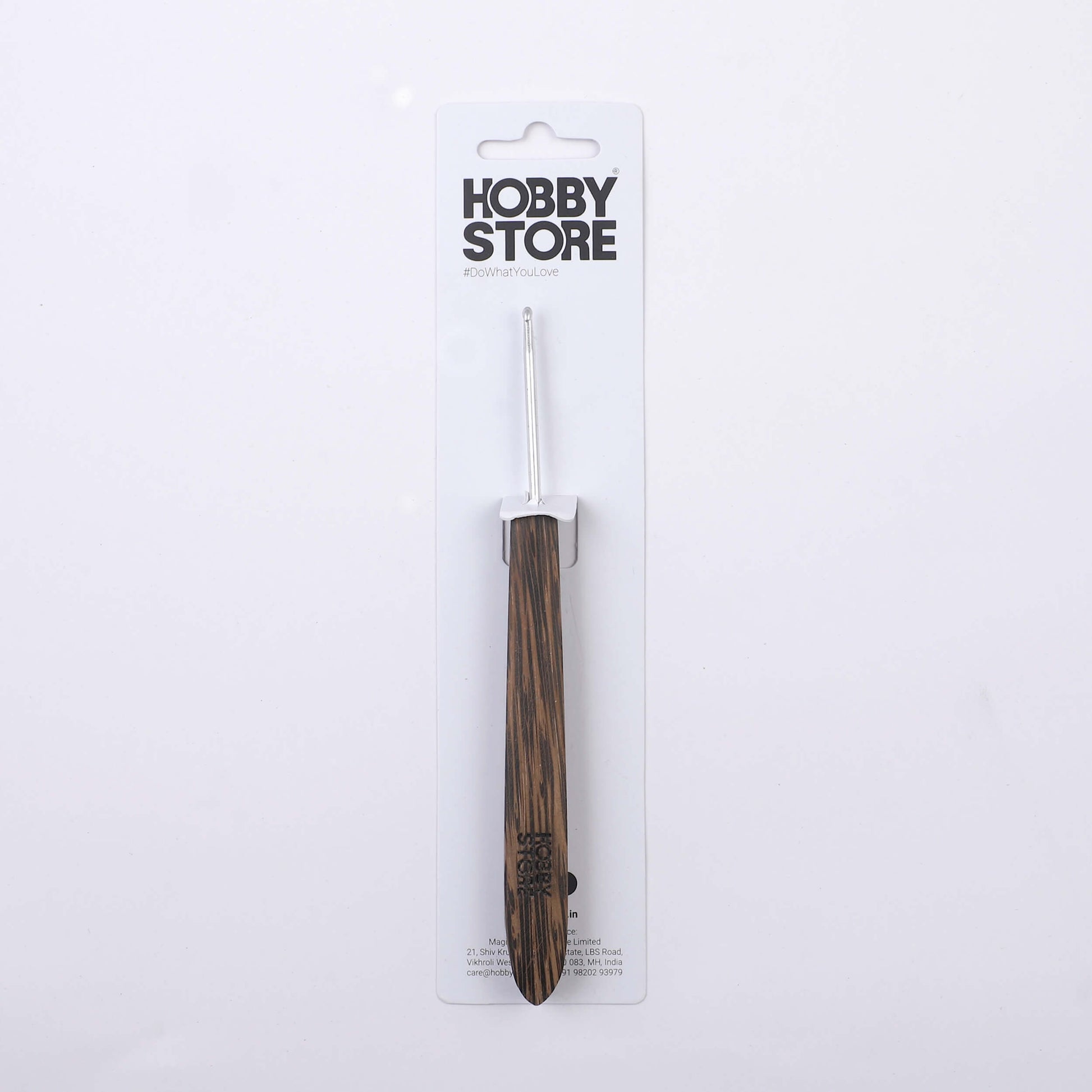 Aluminium Crochet Hook with Palm Wood Handle by Hobby Store - 3 mm