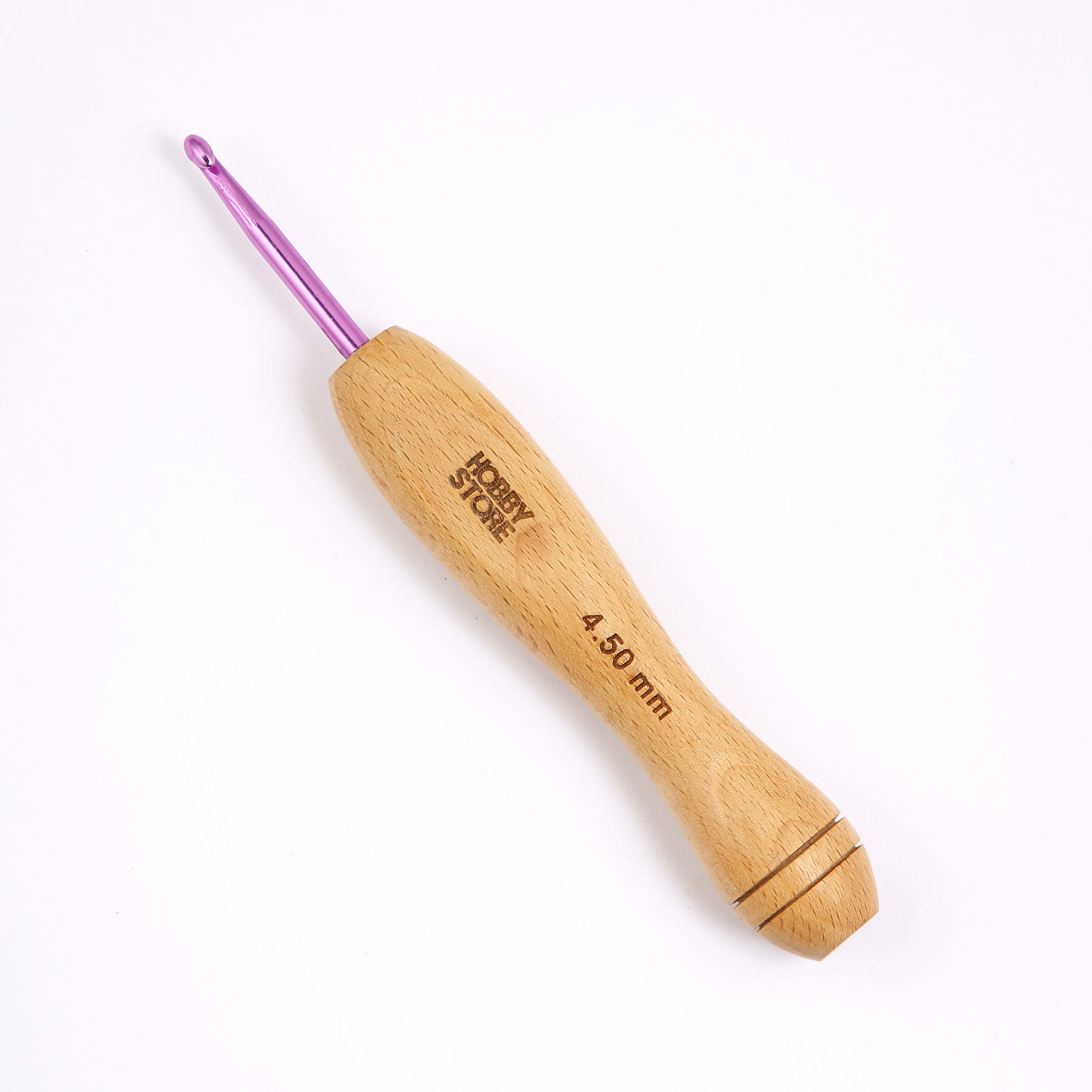 Aluminium Crochet Hook with Wood Handle by Hobby Store
