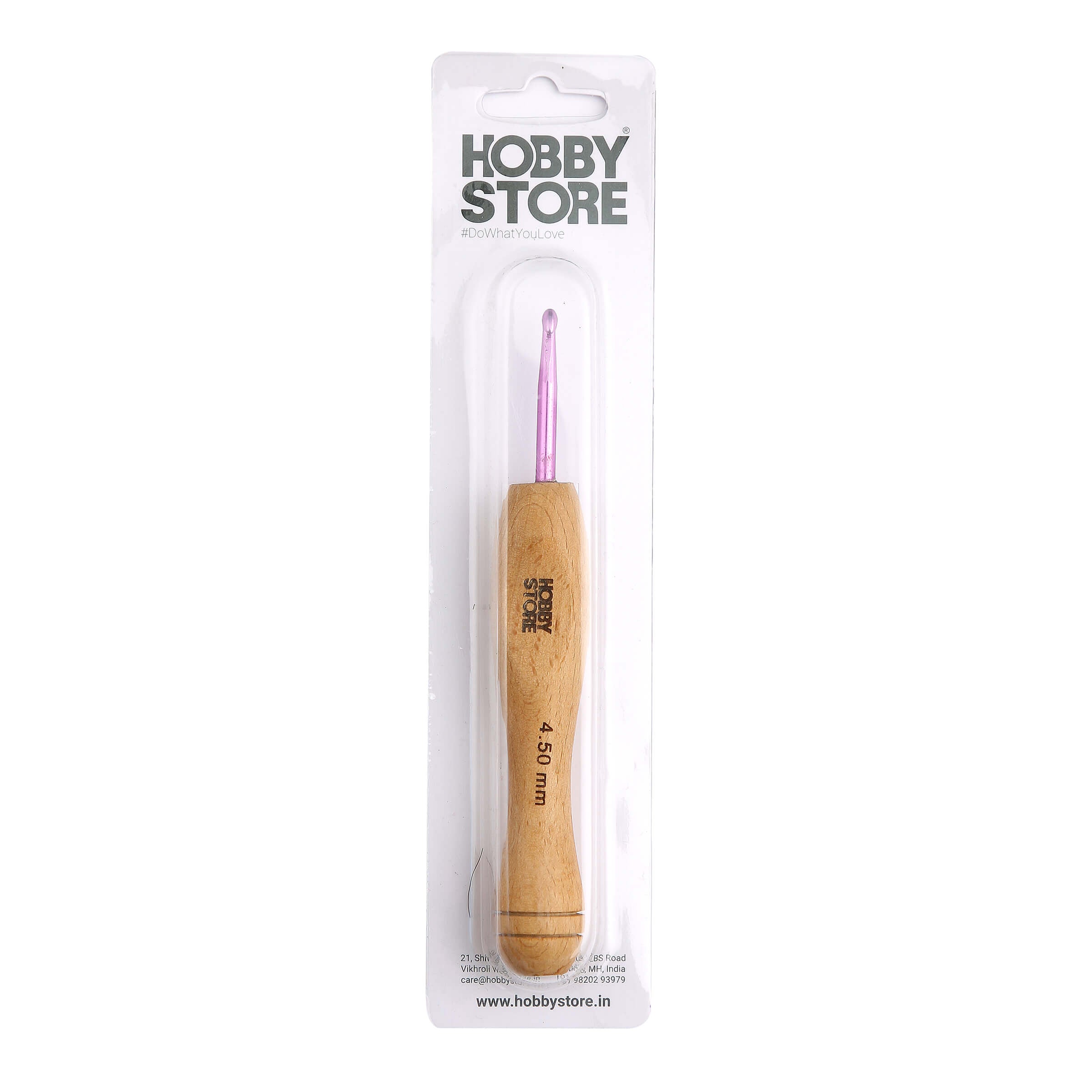 Aluminium Crochet Hook with Wood Handle by Hobby Store