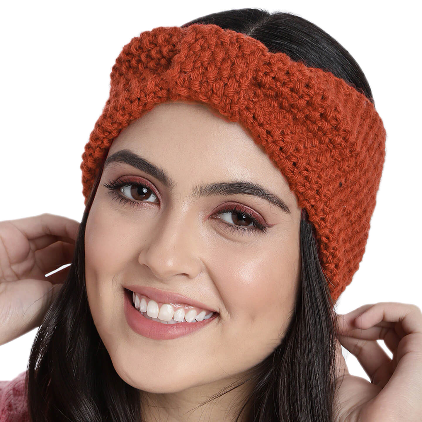 Bow Headband - Brick Red 43