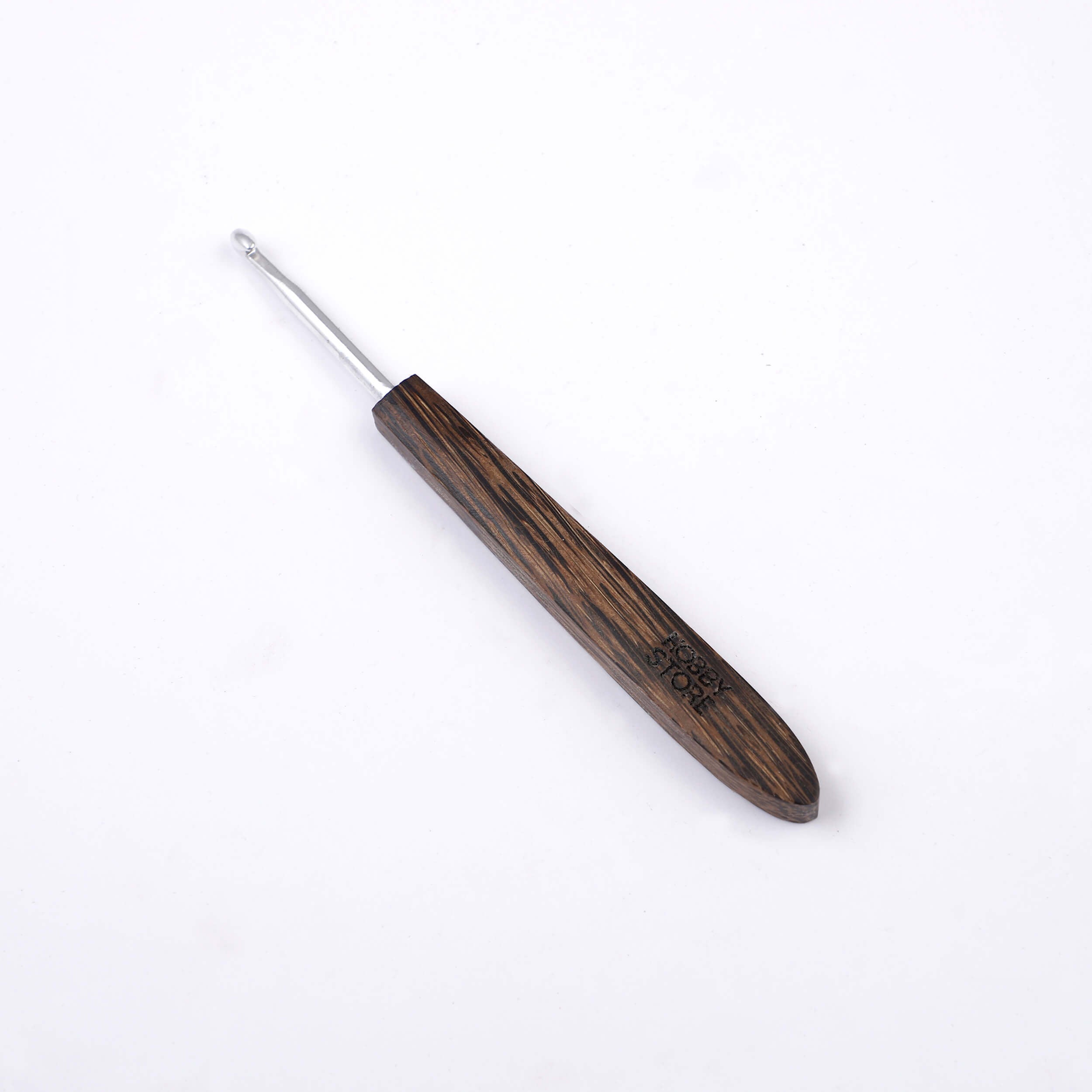 Aluminium Crochet Hook with Palm Wood Handle by Hobby Store - 5.5 mm