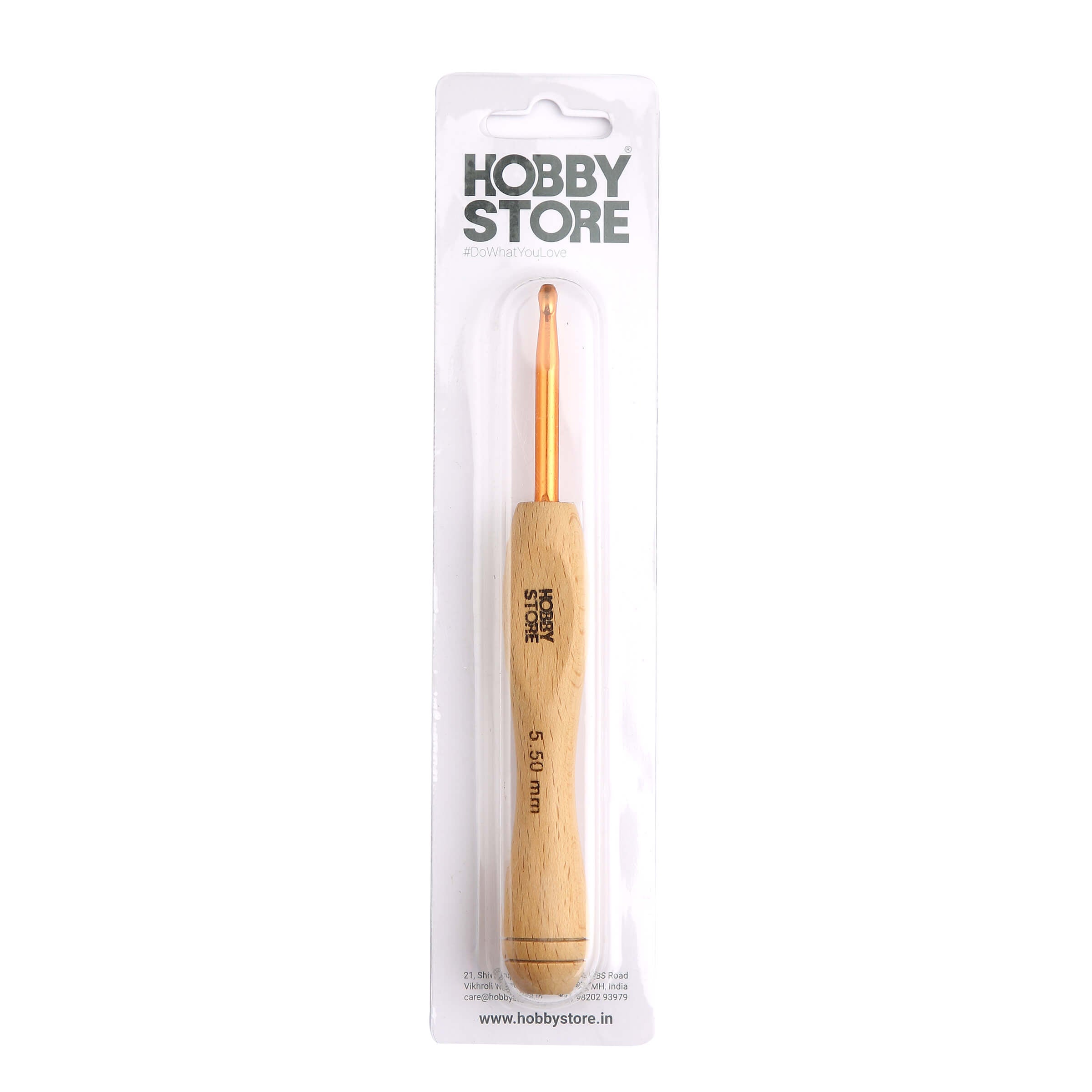 Aluminium Crochet Hook with Wood Handle by Hobby Store